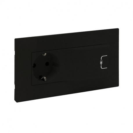 Legrand 864523 NS-BASE 2P+T+USB TO 1A/5V NEGR
