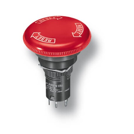 OMRON A165E-LM-24D-02 A165E-LM-24D-02 A16E7002E A165ELM24D02 OMRON Emergency stop button 16mm DPST-NC LED push button 40mm
