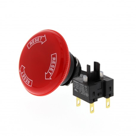 Omron A165E-M-03U A165EM03U OMRON Emergency stop button 16mm TPST-NC D40mm