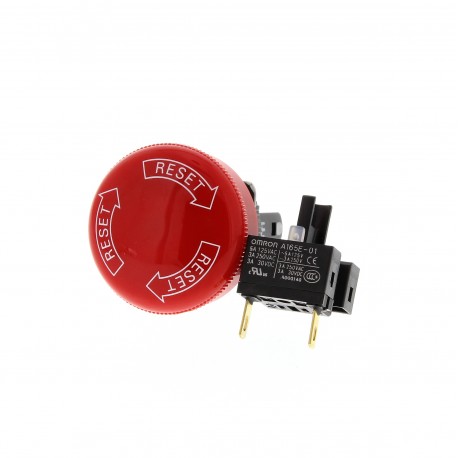 OMRON A165E-S-03U A165E-S-03U A16E7012B A165ES03U OMRON Emergency stop button 16mm TPST-NC D30mm