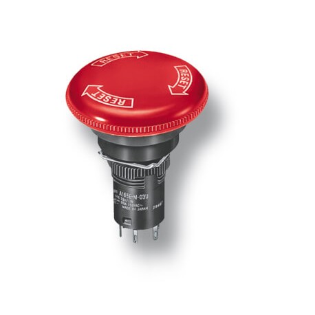 OMRON A165E-S-02 (STOP) A165E-S-02 (STOP) A16E7018A A165ES02STOP OMRON Emergency stop button 16mm DPST-NC D30mm text STOP