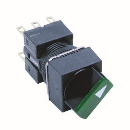 OMRON A165W-A2MG-24D-1 A165W-A2MG-24D-1 A16S7022F A165WA2MG24D1 OMRON Selector switch square 2 positions manual green 24Vac/dc
