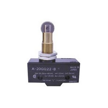 Omron A-20GQ22-B A20GQ22B OMRON Plunger with roller panel mounting 20A Screw