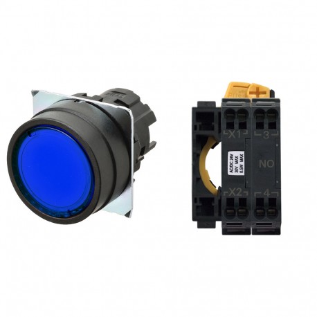 Omron A22NL-BNM-TAA-P100-AC A22NLBNMTAAP100AC OMRON Pushbutton A22NL Ø22, bezel plastic, FLAT, MOMENTARY..