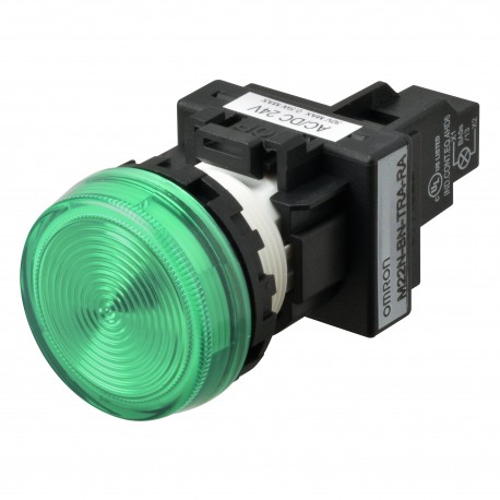 Omron M22N-BN-TGA-GC 662881 OMRON Flush M22N indicator, GREEN, GREEN LED 24VAC/DC