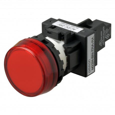 OMRON M22N-BC-TRA-RE M22N-BC-TRA-RE A2260110B 664398 OMRON M22N flush marker indicator, RED, RED LED 200/240 VAC