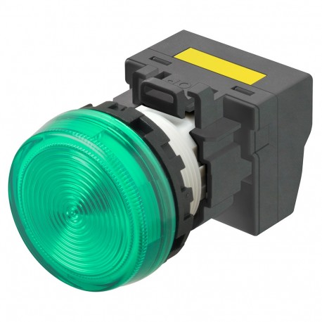 Omron M22N-BN-TGA-GE-P 672605 OMRON Flush M22N indicator, GREEN, GREEN LED 200/240 VAC Push-in+