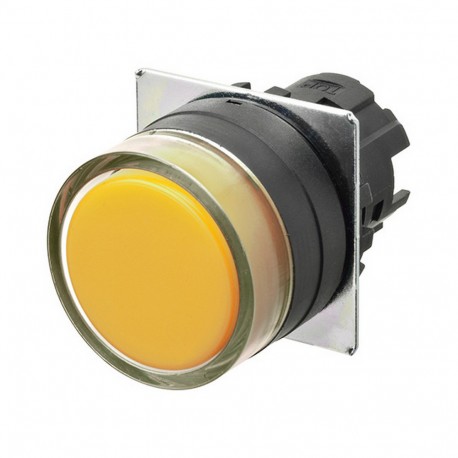 Omron A22NZ-BGM-NYA 665917 OMRON Pulsa.22mm, Plastic, PROTECTED, MOMENTARY, Opaque YELLOW