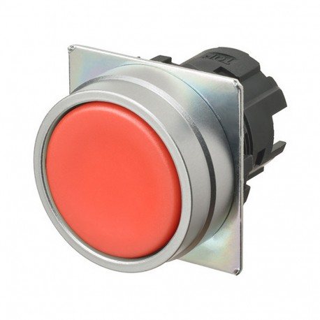 Omron A22NZ-MNM-NRA A22NZMNMNRA OMRON Press.22mm, Metal, FLUSH, MOMENTANEO, Opaque RED
