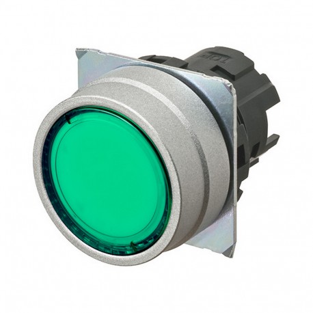 OMRON A22NZ-MNM-TGA A22NZ-MNM-TGA A2270080A 665935 OMRON Pulsa.22mm, Metal, FLUSH, MOMENTARY, Transp.GREEN, LIGHTING