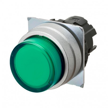Omron A22NZ-MPM-TGA A22NZMPMTGA OMRON Press.22mm, Metal, PROTECTED, MOMENTANEO, Transp.GREEN, LIGHTING