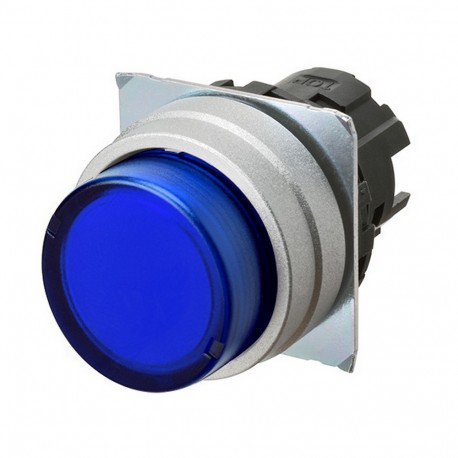 Omron A22NZ-MPM-TAA A22NZMPMTAA OMRON Press.22mm, Metal, PROTECTED, MOMENTANEO, Transp.BLUE, ILLUMINATION