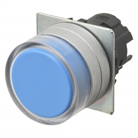 Omron A22NZ-MGM-NAA A22NZMGMNAA OMRON Press.22mm, Metal, PROTECTED, MOMENTANEO, Opaque BLUE
