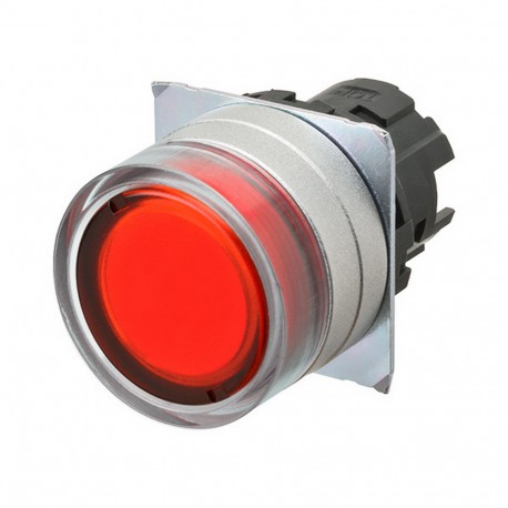 Omron A22NZ-MGM-TRA A22NZMGMTRA OMRON Press.22mm, Metal, PROTECTED, MOMENTANEO, Transp.RED, ILLUMINATION