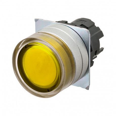 Omron A22NZ-MGM-TYA A22NZMGMTYA OMRON Press.22mm, Metal, PROTECTED, MOMENTANEO, Transp.YELLOW, ILLUMINAT..