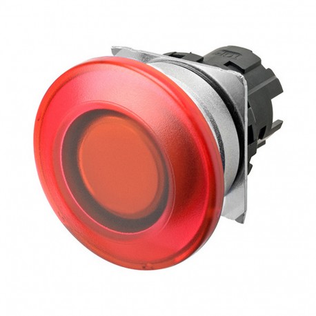 Omron A22NZ-MMM-TRA A22NZMMMTRA OMRON Press.22mm, Metal, MUSHROOM, MOMENTANEO, Transp.RED, ILLUMINATION