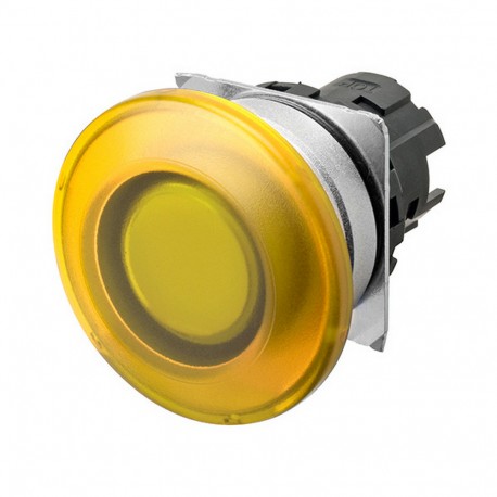 Omron A22NZ-MMM-TYA A22NZMMMTYA OMRON Press.22mm, Metal, MUSHROOM, MOMENTANEO, Transp.YELLOW, ILLUMINATI..