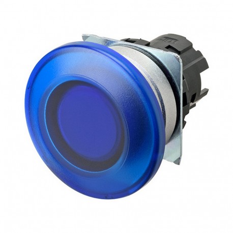 Omron A22NZ-MMM-TAA A22NZMMMTAA OMRON Press.22mm, Metal, MUSHROOM, MOMENTANEO, Transp.BLUE, ILLUMINATION