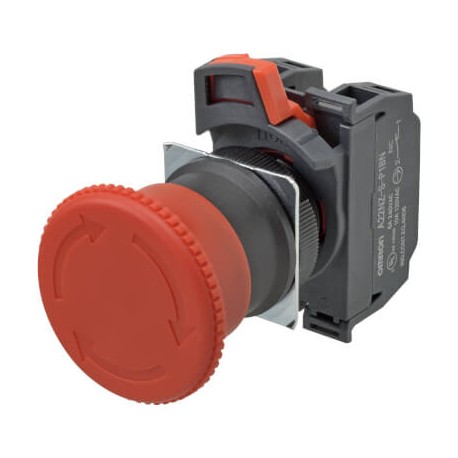 Omron A22NE-M-P102-N 679732 OMRON Push button 40mm Emergency Rotate IP65 1 NC+1NA Push-in+