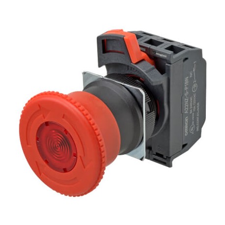OMRON A22NE-M-P202-C A22NE-M-P202-C A22E0043H 679722 OMRON Pushbutton 40mm Emergency Lighting 24Vdc/Vca Rotate IP65 2NC Push-in+