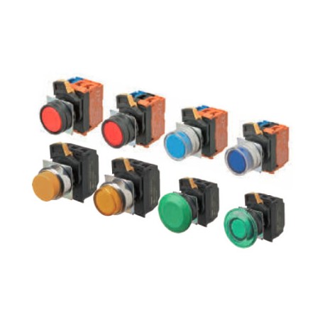 Omron A22NE-M-PD12-C A22NEMPD12C OMRON Emergency stop pushbutton, Push-In, illuminated 24 V ac/dc, 40 mm..