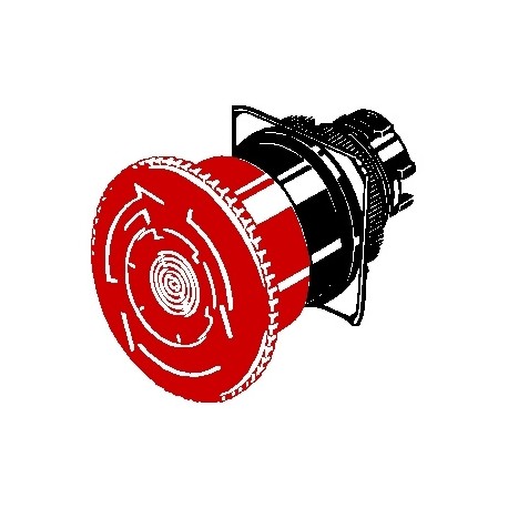 OMRON A22EL-M-24A-02 A22EL-M-24A-02 A22E7010M 151036 OMRON Emergency stop push-button, illuminated, 40 mm diameter, push-lock/unl..
