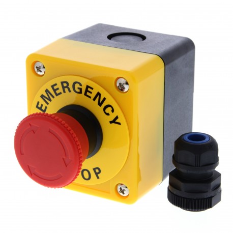 OMRON A22E-M-01B A22E-M-01B A22E7052E A22EM01B OMRON Kit Pushbutton emergency A22E 40mm Yellow Box 1NC