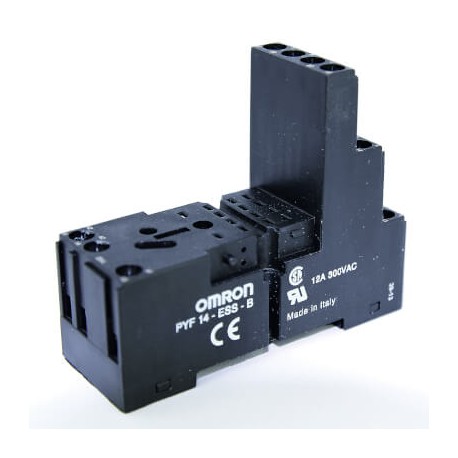 Omron PYF14-ESS-B PYF14ESSB,1 OMRON Socket, with common, NC & NO terminals at the top and the coil termi..