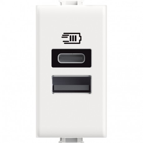 BTICINO AM4191AC AM4191AC BTCINO MX-BASE USB A+C 3A/5V 1M BLAN