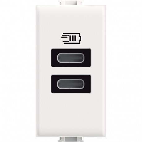 Bticino AM4191CC BTCINO MX-BASE USB C+C 3A/5V 1M BLAN