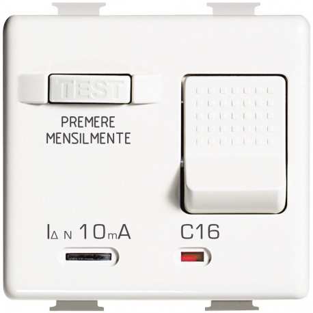 BTICINO AM5256S AM5256S BTCINO MX-M+DIF 1P+N 16A 10MA 2M WHITE