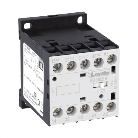 LOVATO ELECTRIC 11BG0022A048 11BG0022A048 BG0022A048 LOVATO CONTROL RELAY WITH CONTROL CIRCUIT: AC AND DC, BG00 TYPE, AC COIL 50/60HZ, 48..