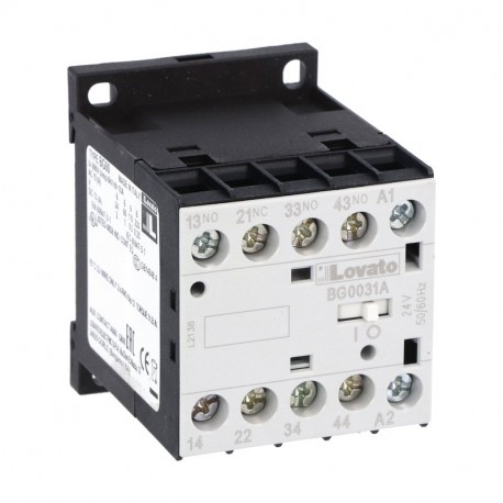 Lovato-electric 11BG0031A400 LOVATO CONTROL RELAY WITH CONTROL CIRCUIT: AC AND DC, BG00 TYPE, AC COIL 50/60HZ, 40..