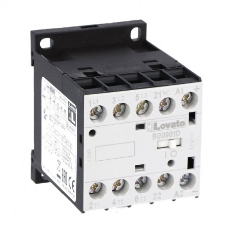 Lovato-electric 11BG0901D110 LOVATO THREE-POLE CONTACTOR, IEC OPERATING CURRENT IE (AC3) 9A, DC COIL, 110VDC, 1NC..
