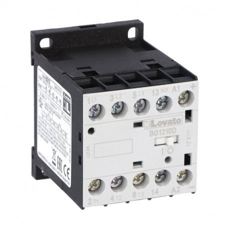 Lovato-electric 11BG1210D048 LOVATO THREE-POLE CONTACTOR, IEC OPERATING CURRENT IE (AC3) 12A, DC COIL, 48VDC, 1NO..