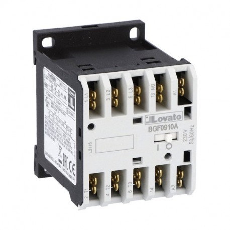 LOVATO ELECTRIC 11BGF0040A400 11BGF0040A400 BGF0040A400 LOVATO CONTROL RELAY WITH CONTROL CIRCUIT: AC AND DC, BG00 TYPE, AC COIL 50/60HZ, ..