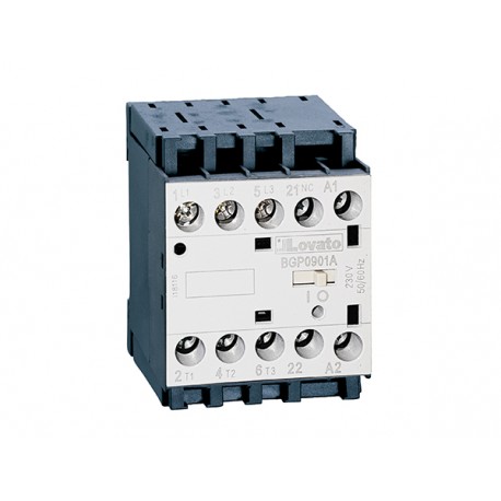 Lovato-electric 11BGP09T4D024 LOVATO FOUR-POLE CONTACTOR, DC COIL, 24VDC, REAR PCB SOLDER PIN