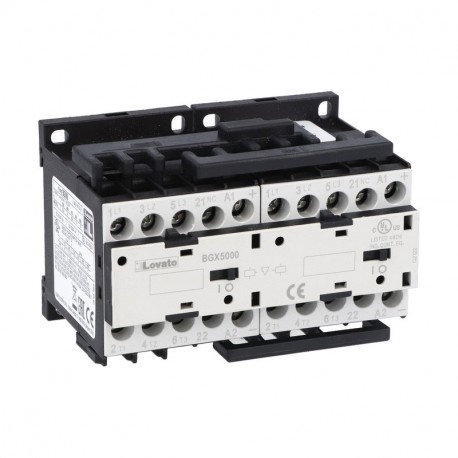 Lovato-electric 11BGR0901D012 LOVATO REVERSING CONTACTOR ASSEMBLY, DC COIL, EXTERNAL INTERLOCK WITH POWER AND AU..