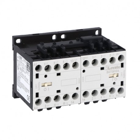 Lovato-electric 11BGT0910A230 LOVATO REVERSING CONTACTOR ASSEMBLY, AC COIL, BUILT-IN INTERLOCK WITH POWER WIRING..
