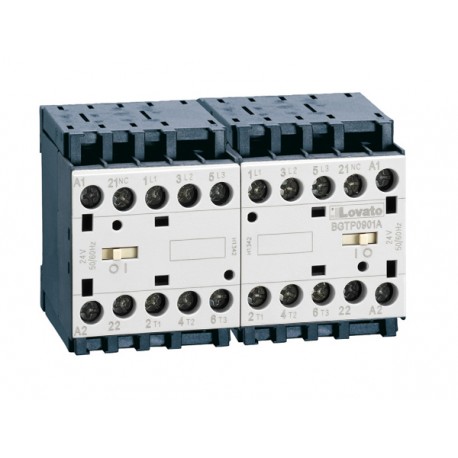 Lovato-electric 11BGTP0901A024 LOVATO REVERSING CONTACTOR ASSEMBLY, AC COIL, BUILT-IN INTERLOCK ONLY WITH REAR ..