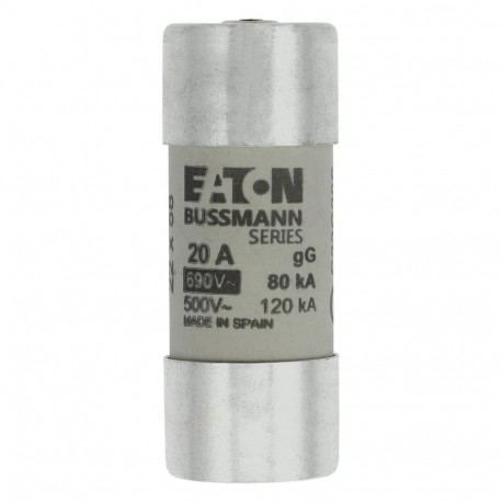 Eaton-moeller CYL GG 22,2X58 20A/STR 690V EATON ELECTRIC Fuse-link, LV, 20 A, AC 690 V, 22 x 58 mm, gL/gG, IEC, wi..