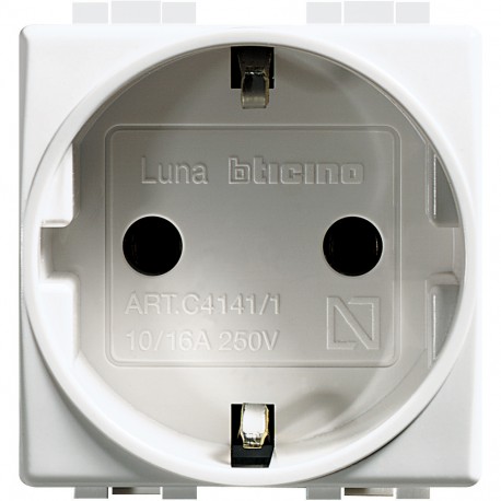 Bticino C4141 BTCINO LU-2P+T 16A/230V 2M WHITE