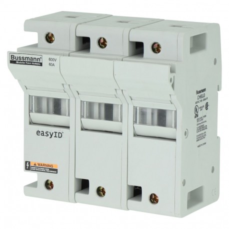 EATON - MOELLER 60AJ MODULAR FUSEHOLDER 3 POLE 60AJ MODULAR FUSEHOLDER 3 POLE CH60J3 EATON ELECTRIC Fuse-holder, low voltage, 60 A, AC 600 V, DC 600 V, UL ..
