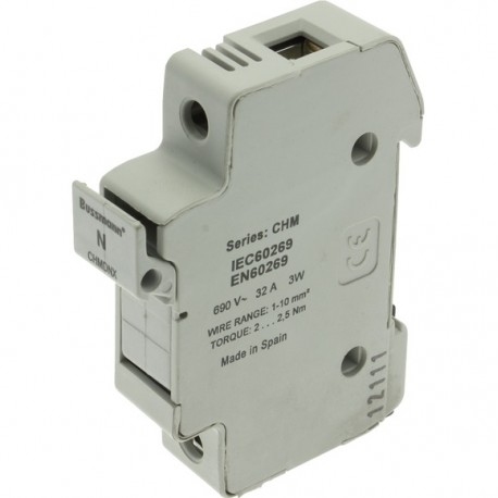 Eaton-moeller NEUTRAL FUSE BASE EATON ELECTRIC Fuse-base, low voltage, 25 A, AC 500 V, DII, 1P, IEC, panel mounted,..