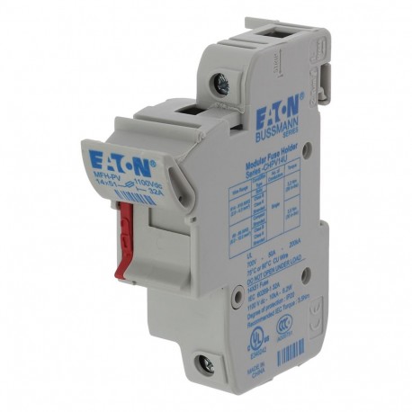 Eaton-moeller 1P 14x51  PV Fuse Holder 1P 14x51 PV Fuse Holder CHPV141U EATON ELECTRIC Base fuse, ultra-fast, 32 A, DC 1500 V, 14 x 51 mm, 1F, IEC,..
