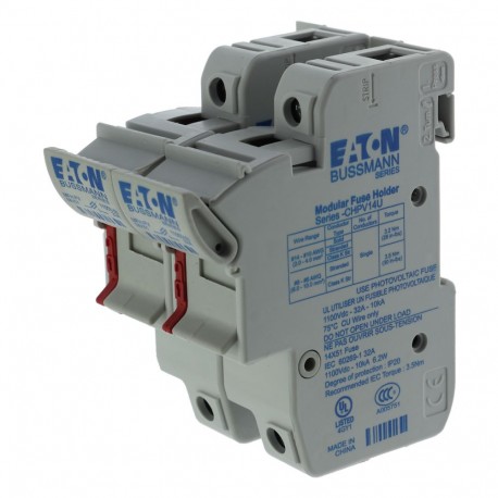 Eaton-moeller 2P 14x51  PV Fuse Holder 2P 14x51 PV Fuse Holder CHPV142U EATON ELECTRIC 2P 14x51 PV Fuse Holder
