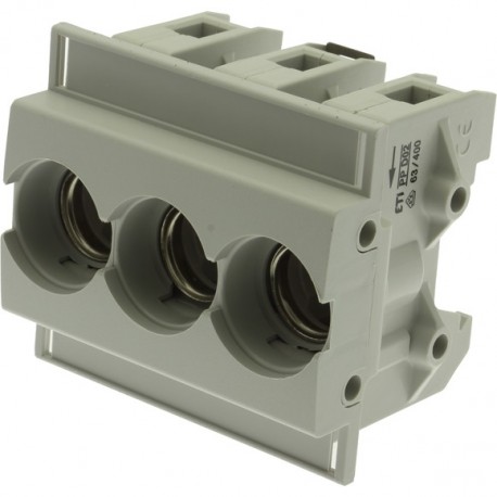 Eaton-moeller 3 POLE PLASTIC BASE D02 63A DD02-3 EATON ELECTRIC Fuse-base, low voltage, 63 A, AC 400 V, D02, 3P, DIN, IEC