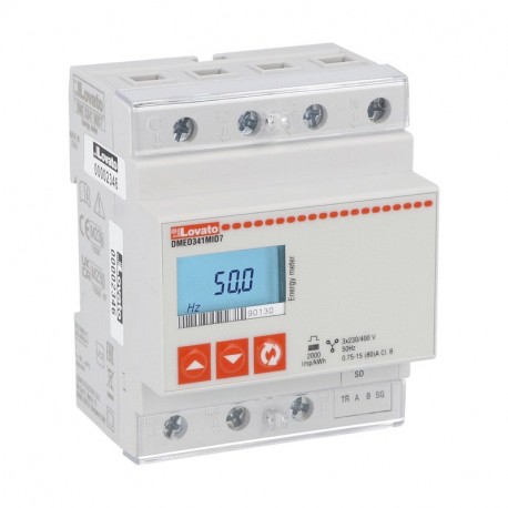LOVATO ELECTRIC DMED341MID7 DMED341MID7 LOVATO 3P 4U RS485 METER 80A MID 70C SO