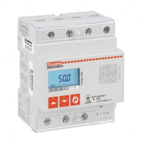 Lovato-electric DMED341MID7E LOVATO TC / 5A, multi-measure with RS485, -25....+70ºC Approved according to the German calibra..