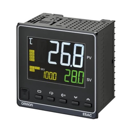 Omron E5AC-RX4A5M-010 374691 OMRON Ent Univ 4 Alarms Salt Relay 4 Evt HBA 100-240Vac 96x96